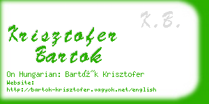 krisztofer bartok business card